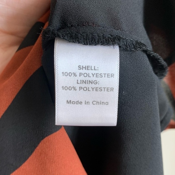 Peyton Jensen Tiger Striped Long Sleeve Fully Lined Mini Dress Small - Picture 11 of 13